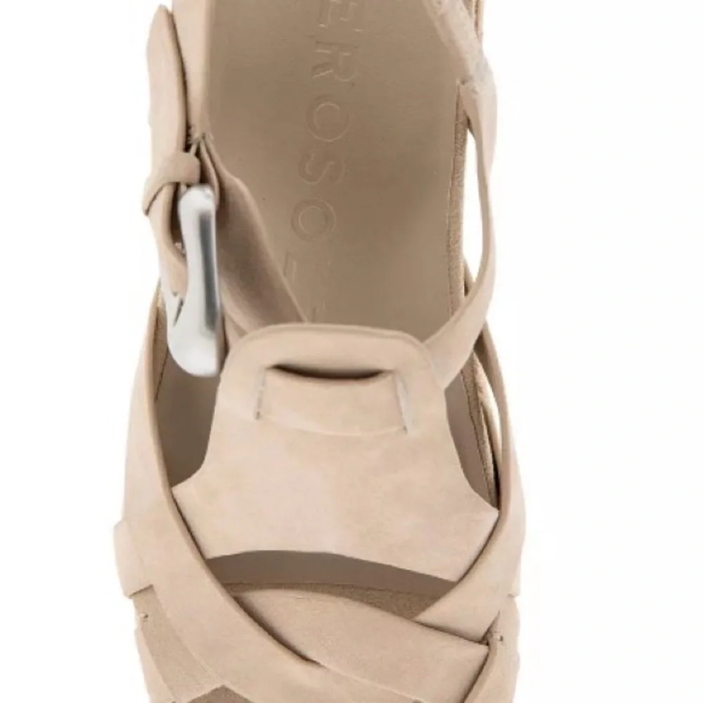 AEROSOLES Beige Platform Espadrille Sandals
